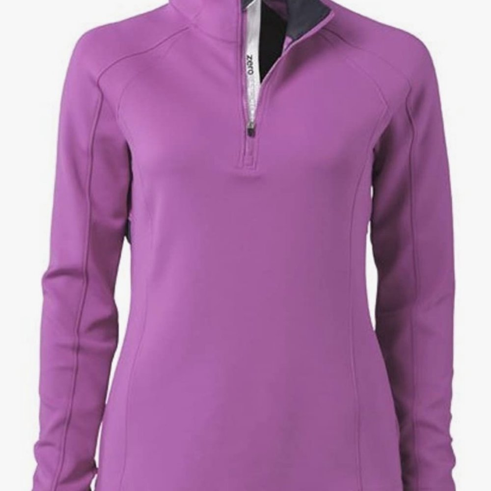Workout Top With Partial Zipper Front SZ Small